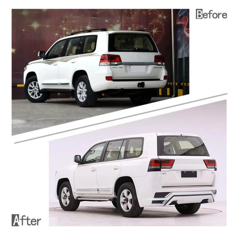 Car Craft Compatible With Toyota Land Cruiser Lc200 2008-2020 Upgrade Facelift Convert To Lc300 2022 Bodytkit Front Rear Bumper Hood Fender Trunk Headlight Taillight Mirror Side Step Trim Grill Skirt Splitter Cut Version 1:1 F156-cut