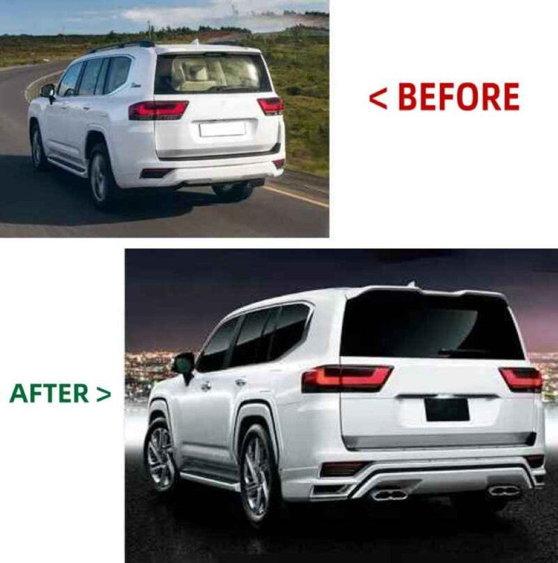 Car Craft Compatible With Toyota Land Cruiser Lc300 Lc 300 2022-2025 Rear Bumper Lip Skirt Splitter Trim