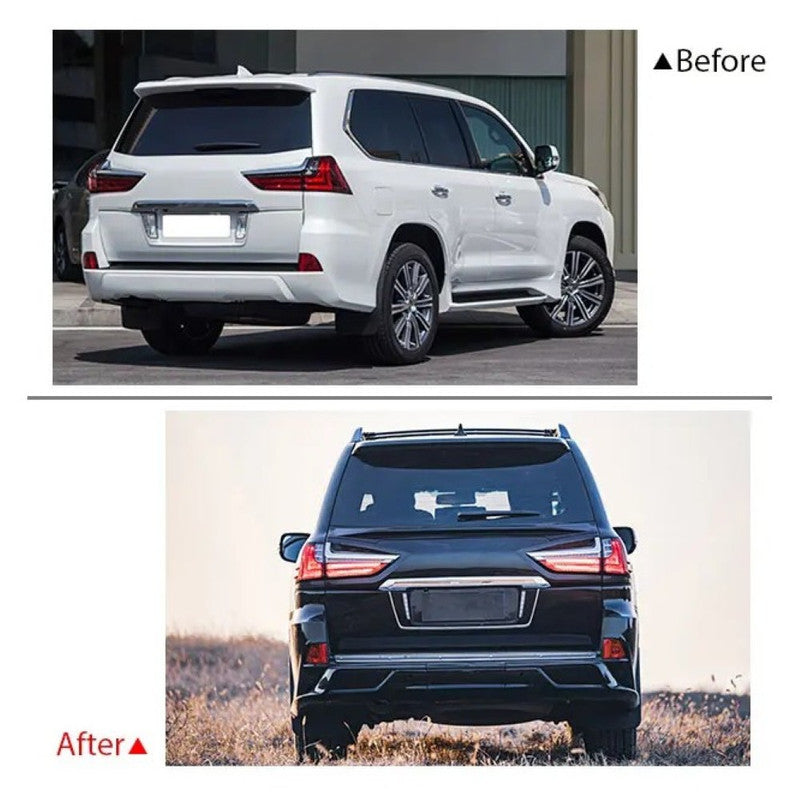 Car Craft Compatible With Toyota Lexus Lx570 2016-2021 Upgrade Facelift Convert To Lx570 2021 Style Bodytkit Front Rear Lip Skirt Splitter Grill F128