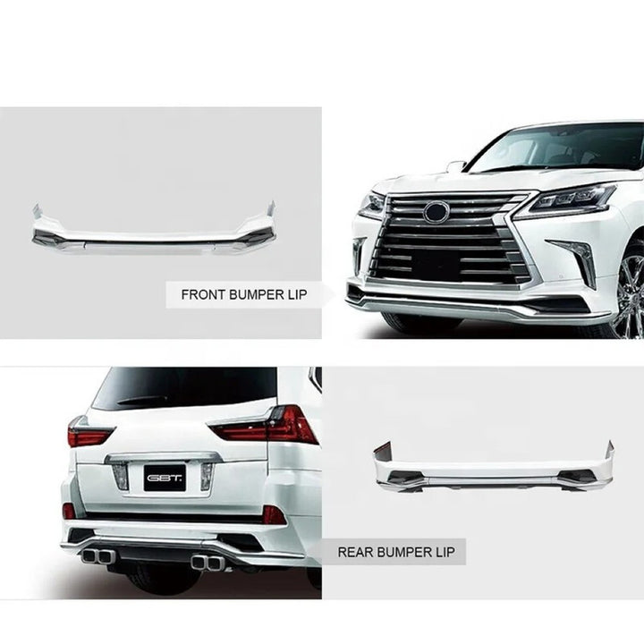 Car Craft Compatible With Toyota Lexus Lx570 2016-2021 Upgrade Facelift Convert To Lx570 Modellista Style Bodytkit Front Rear Lip Skirt Splitter Exhaust Tip Pipe F034