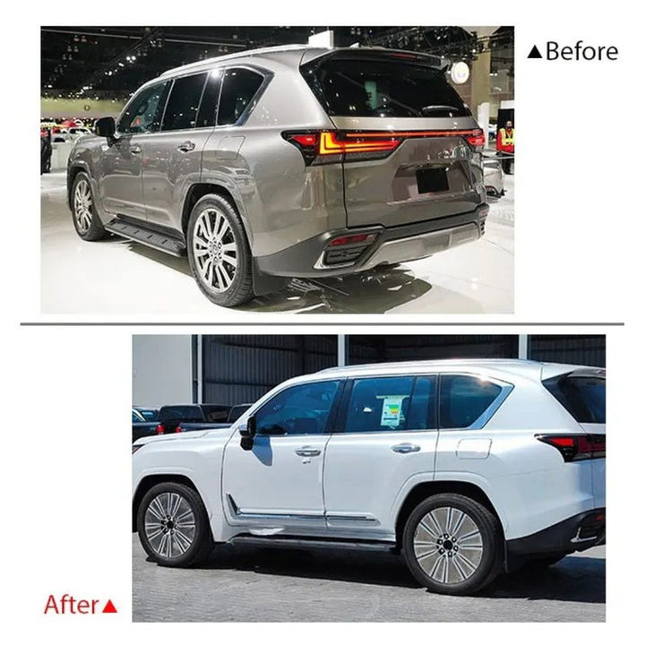 Car Craft Compatible With Toyota Lexus Lx600 2022+ Side Door Moulding Cladding Trim Abs 4-piece Replacement Kit With Uv Corrosion Resistance F166