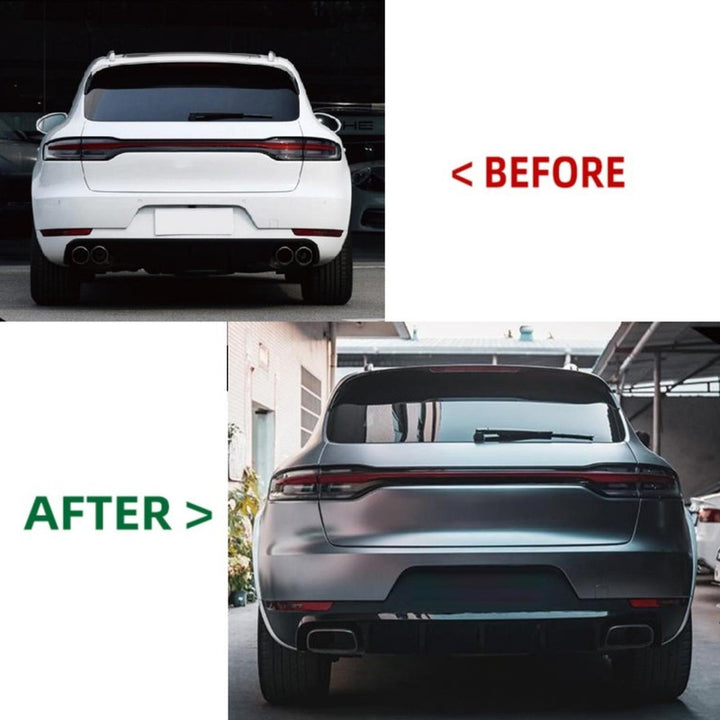 Car Craft Compatible With Porsche Macan 95b 95b.2 For 2018-2021 Upgrade Convert Bodykit Body Kit Front Rear Lip Bumper Skirt Trim Splitter Diffuser Exhaust Tip Pipe Tkt Style