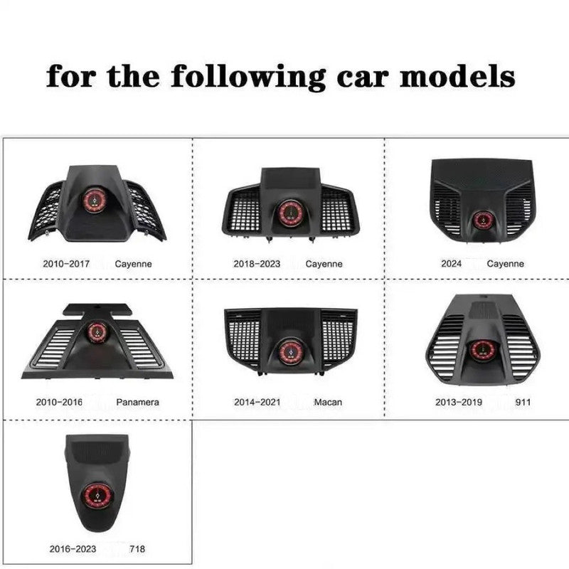 Car Craft Compatible With Porsche Macan 95b 2014-2021 New Upgrade Lcd Car Stopwatch Stop Watch Interior Dashboard Central Clock Compass Time Electronic Meter Beige
