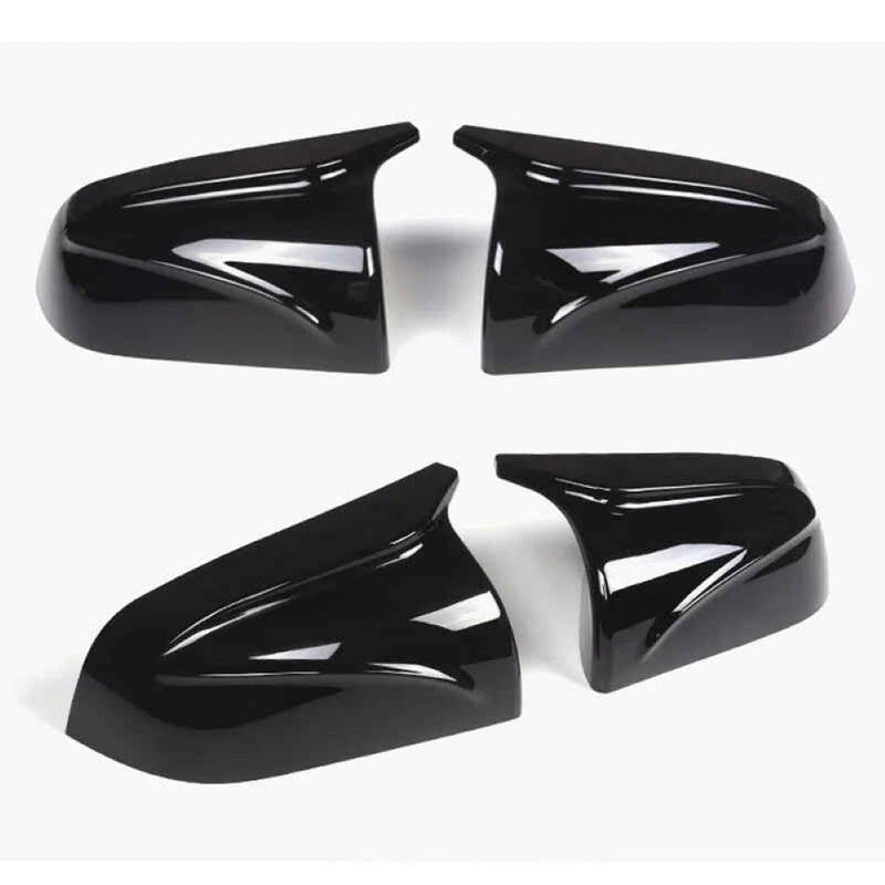 Car Craft Compatible With Tesla Model 3 S X 2017-2026 Side Rear View Case Wing Cap Shell Housing Mirror Covers 3m Tape Pasting Style Glossy Black CC-11548