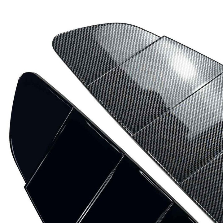 Car Craft Compatible With Ford Mustang 2015-2023 Car Rear Window Louvers Sticker Triangle Window Shade Shutter Side Vent Spoiler Zst-1142 Cf Carbon Fiber Look - CAR CRAFT INDIA