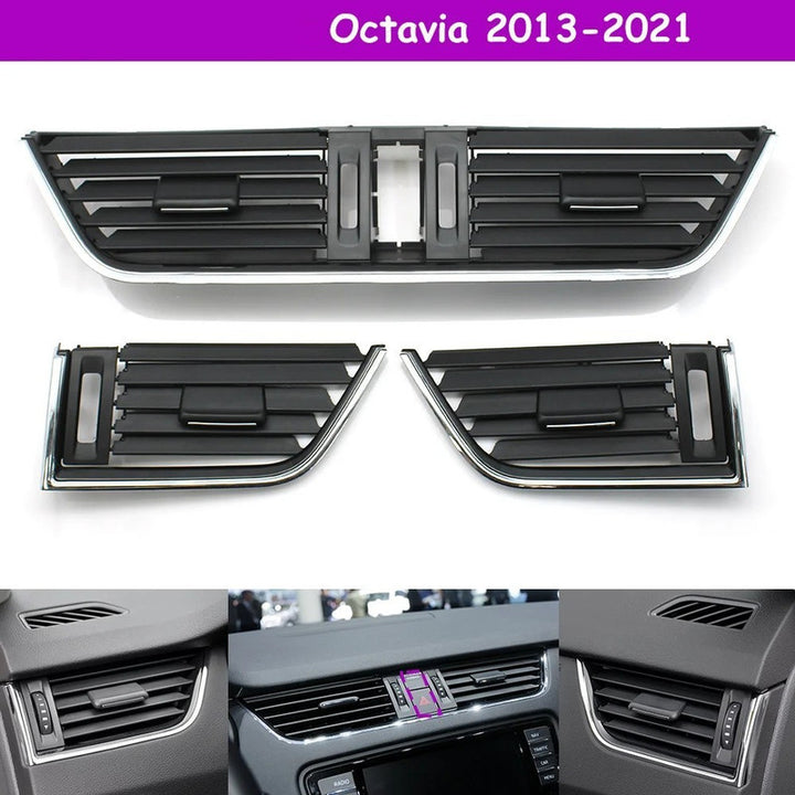 Car Craft Compatible With Skoda Octavia 3 A7 5e Mk3 2014-2021 Car Ac Air Vent Grille Slider Panel Cover 5e0819701-c Left