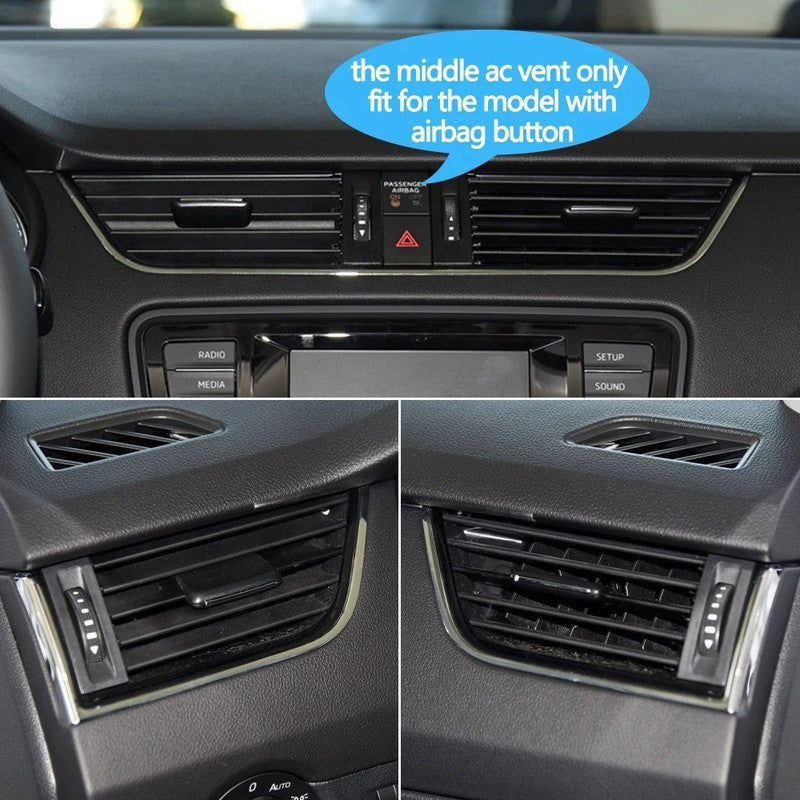 Car Craft Compatible With Skoda Octavia 3 A7 5e Mk3 2014-2021 Car Ac Air Vent Grille Slider Panel Cover 5e0819702-c Right