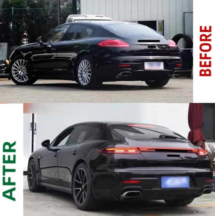 Car Craft Compatible With Porsche Panamera 970 2009-2016 970.1 970.2 Upgrade Facelift Convert To 2017 Turbo S Style Modified Bumper Taillight Bodykit Rear - CAR CRAFT INDIA