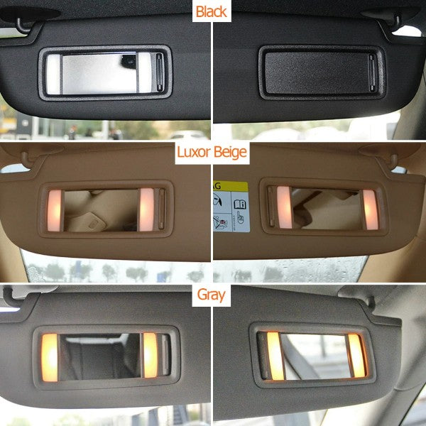 Car Craft Compatible With Porsche Panamera 970 2010-2016 Car Sunshade Bezel Sun Visor Cover Frame Makeup Vanity Mirror Glass Holder Outer Panel Trim Cover 970731031az2-c Luxor Beige