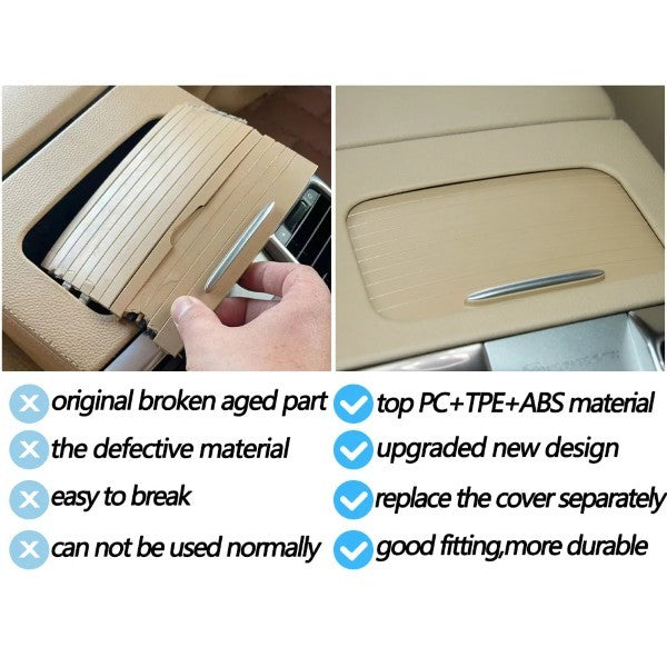 Car Craft Compatible With Porsche Panamera 970 2013-2016 Car Center Armrest Console Drink Cup Holder Roller Blind Cover Tray 9705532250021u Black - CAR CRAFT INDIA