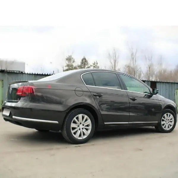 Car Craft Compatible With Vw Volkswagen Passat Magoton B7 2011-2015 Rear Trunk Wing Boot Lip Wing Roof Spoiler Glossy Black