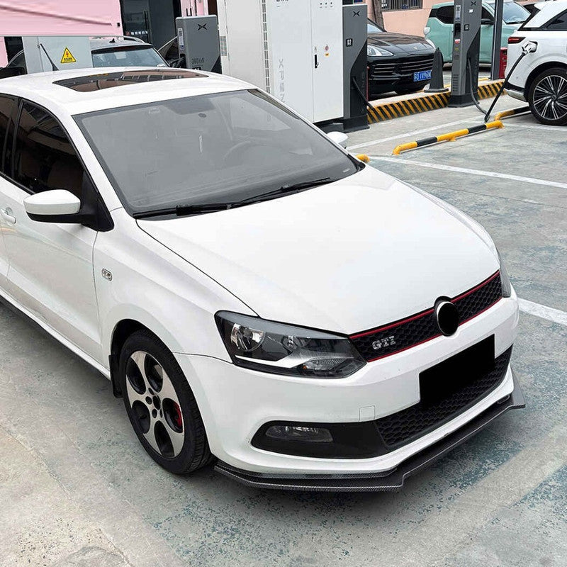 Car Craft Compatible With Vw Volkswagen Polo Jetta 2010-2014 Front Bumper Lip Splitter Skirts Zst-1109 Gb Glossy Black - CAR CRAFT INDIA