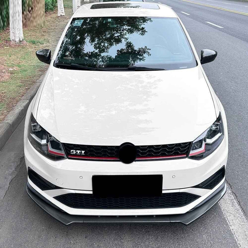 Car Craft Compatible With Vw Volkswagen Polo Jetta 2015-2024 Front Bumper Lip Splitter Skirts Zst-1110 Gb Glossy Black - CAR CRAFT INDIA