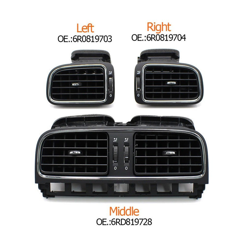 Car Craft Compatible With Vw Volkswagen Polo Vento Ameo 2011-2024 Car Front Air Conditioner Ac Vent Grille Assembly 6r0819703-1 Left