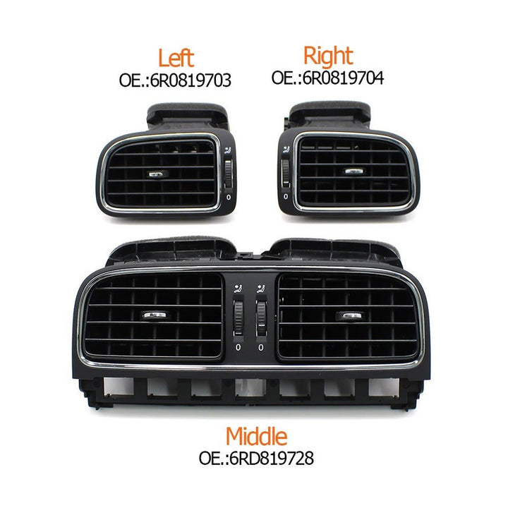 Car Craft Compatible With Vw Volkswagen Polo Vento Ameo 2011-2024 Car Front Air Conditioner Ac Vent Grille Assembly 6r0819703-1 Left