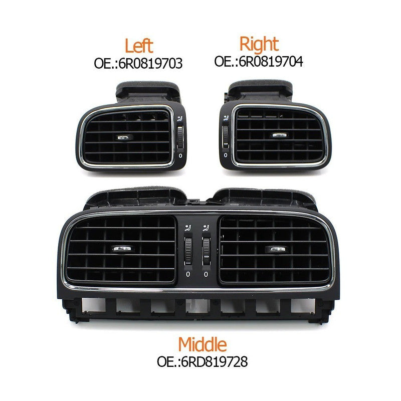 Car Craft Compatible With Vw Volkswagen Polo Vento Ameo 2011-2024 Car Front Air Conditioner Ac Vent Grille Assembly 6rd819728-1 Middle Centre