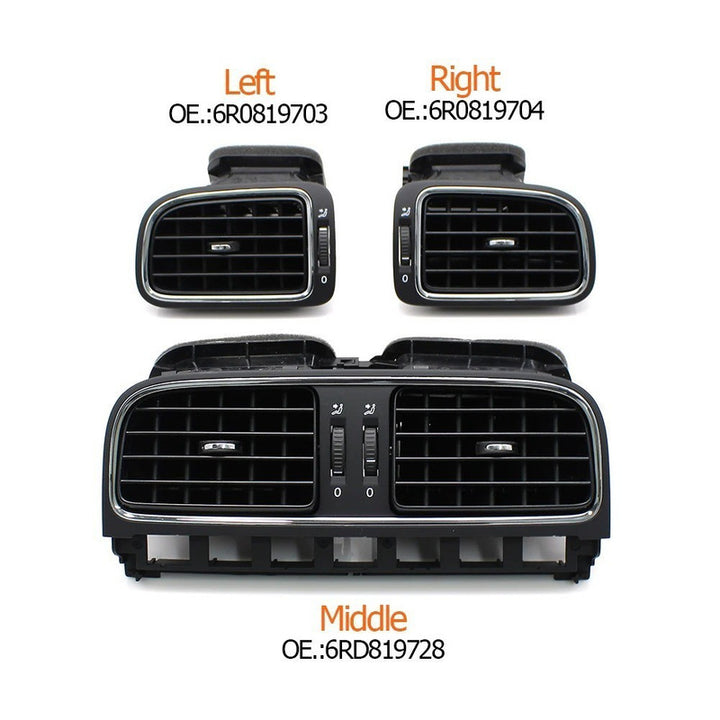 Car Craft Compatible With Vw Volkswagen Polo Vento Ameo 2011-2024 Car Front Air Conditioner Ac Vent Grille Assembly 6rd819728-1 Middle Centre