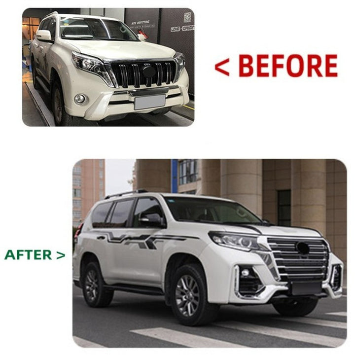 Car Craft Compatible With Toyota Land Cruiser Prado Fj150 2010-2017 Upgrade Facelift Convert To 2018 Navigator Style Bodytkit Front Rear Bumper Hood Fender Trunk Headlight Taillight Side Trim Grill Lip Skirt Splitter F157