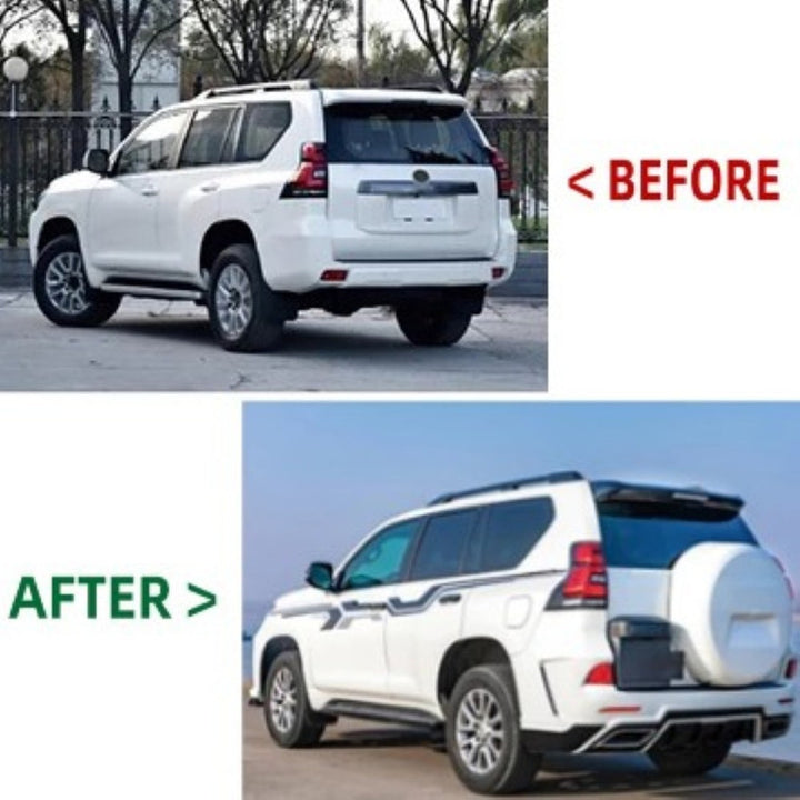 Car Craft Compatible With Toyota Land Cruiser Prado Fj150 2018+ Upgrade Facelift Convert To Elford Style Bodytkit Front Rear Bumper Side Trim Grill Lip Skirt Splitter F075