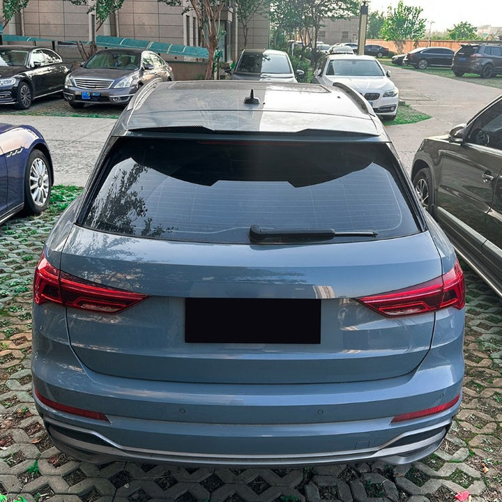 Car Craft Compatible With Audi Q3 F3 2019-2024 Rear Trunk Wing Boot Roof Lip Spoiler Zst-1394 Cf Carbon Fiber Look - CAR CRAFT INDIA