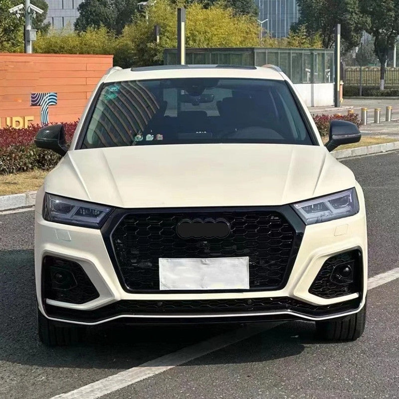 Car Craft Compatible With Audi Q5 B9 2018-2020 Upgraded Facelift Convert To Rsq5 Sq5 Sport Bodykit Bumper Lip Fog Lamp Light Grill With Acc Cover Skirt Trim Q5-004 Gc