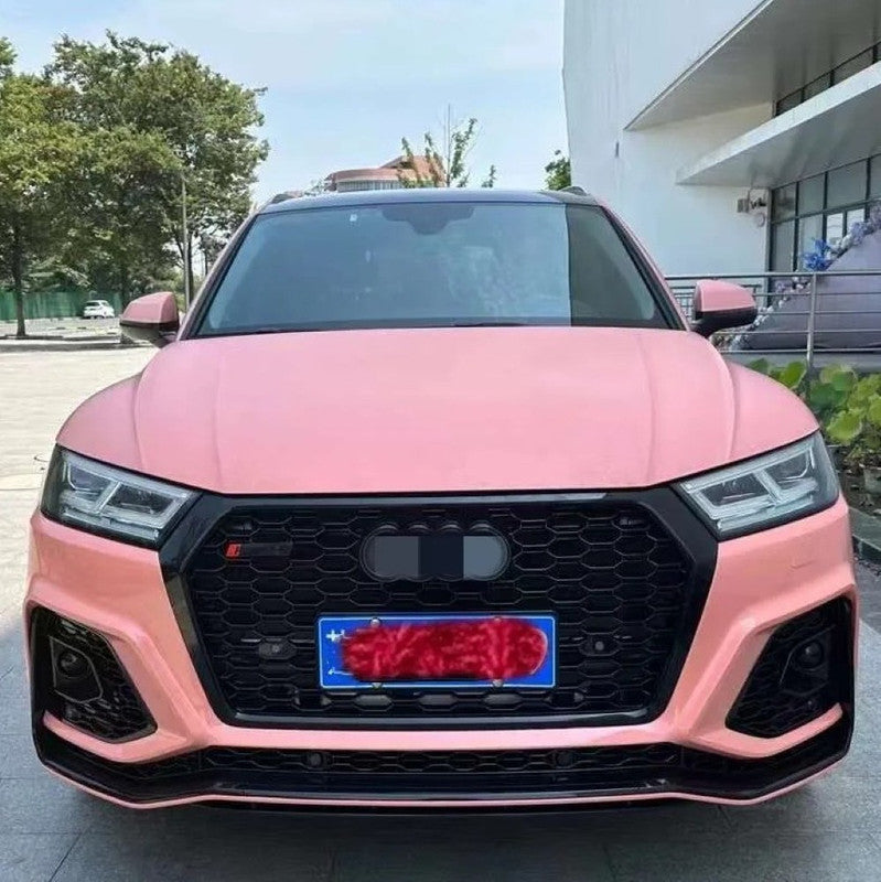 Car Craft Compatible With Audi Q5 2021-2025 Upgraded Facelift Convert To Rsq5 Sq5 Sport Bodykit Bumper Grill Lip Fog Lamp Light Grill With Acc Cover Skirt Trim Q5-009 Gc Front Bumper Black Strip Black Frame Black