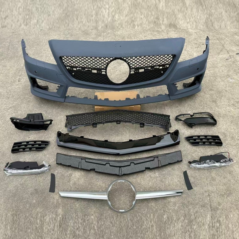 Car Craft Compatible With Mercedes Benz Slk R172 2011-2015 Upgrade Facelift Convert To Slk63 Amg Bodykit Front Bumper Grill Skirt Splitter Trim