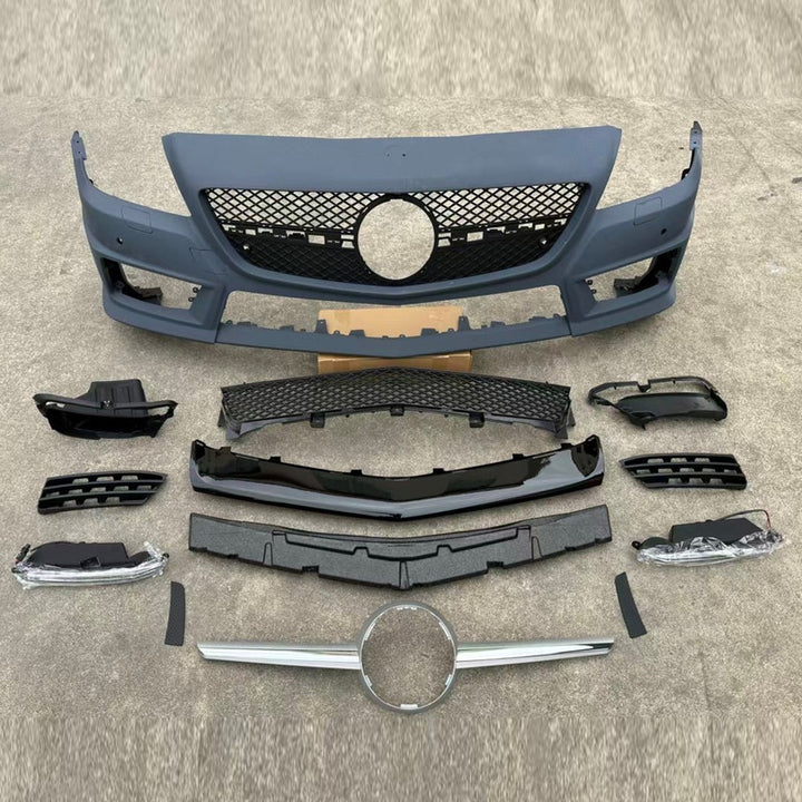 Car Craft Compatible With Mercedes Benz Slk R172 2011-2015 Upgrade Facelift Convert To Slk63 Amg Bodykit Front Bumper Grill Skirt Splitter Trim
