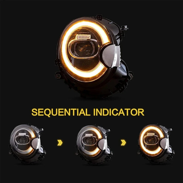 Car Craft Compatible With Mini Cooper R55 R56 R57 2007-2013 Car Front Upgraded Head Light Lamp Xenon Headlight Retrofit Upgrade Modified Led Drl Hid - CAR CRAFT INDIA