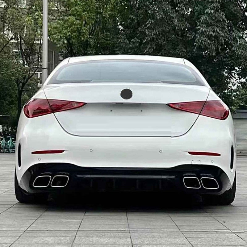 Car Craft Compatible With Mercedes Benz C Class W206 2022-2025 Rear Bumper Upgrade Convert To Amg C63 Bumper Bodykit Gc W206-004