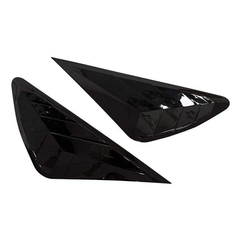 Car Craft Compatible With Lexus Rx270 Rx350 Rx450 2009-2014 Car Rear Window Shutter Cover Louver Side Vent Trim Triangle Glossy Black Usa