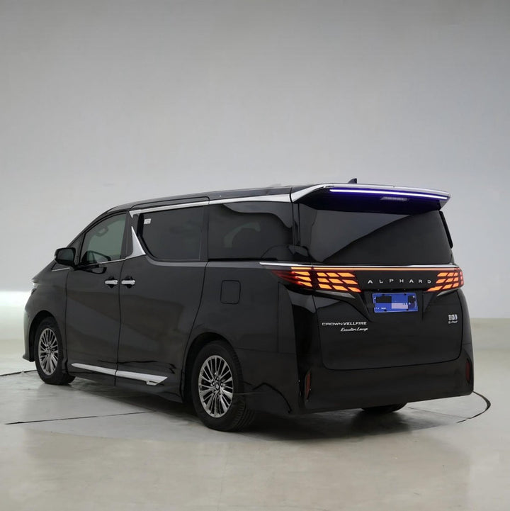 Car Craft Compatible With Toyota Alphard Vellfire 30 35 40 2019-2026 Rear Trunk Wing Boot Roof Trim Skirt Led Spoiler F183