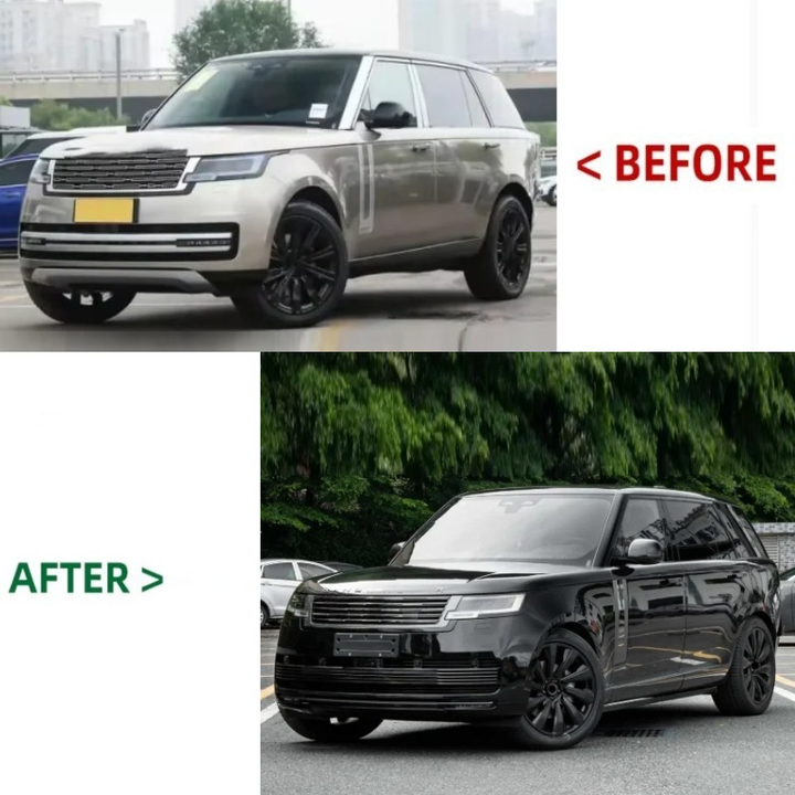 Car Craft Compatible With Land Range Rover Rr Vogue L460 2023-2025 Upgrade Facelift Conver To 2023 Sva Bodykit Front Bumper Mesh Side Vent Splitter Skirts Grill Black - CAR CRAFT INDIA
