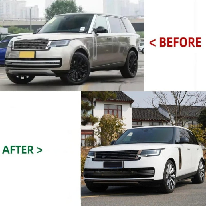 Car Craft Compatible With Land Range Rover Rr Vogue L460 2023-2025 Upgrade Facelift Conver To 2023 Sva Bodykit Front Bumper Mesh Side Vent Splitter Skirts Grill Rose Pink - CAR CRAFT INDIA