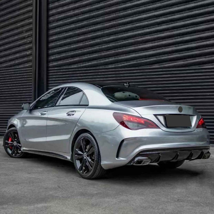 Car Craft Compatible With Mercedes Benz Cla GLA A Class W117 C117 X117 W176 A156 2013-2019 Rear Bumper Upgrade Convert To Amg Amga45 Exhaust Tip Pipe Dual Black Gc W176-011