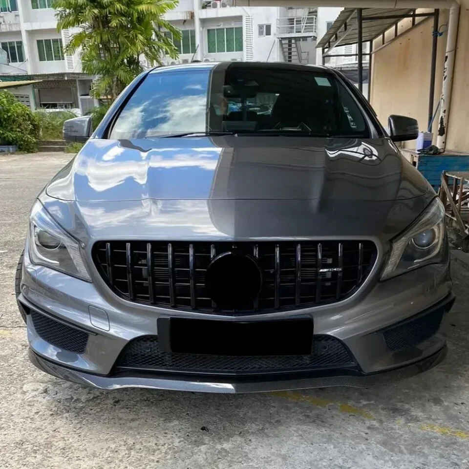 Car Craft Compatible With Mercedes Benz Cla Class W117 C117 X117 2013-2019 Upgrade Front Bumper Cla45 Amg Show Grill Gtr Black Gc W117-004 CC-1750