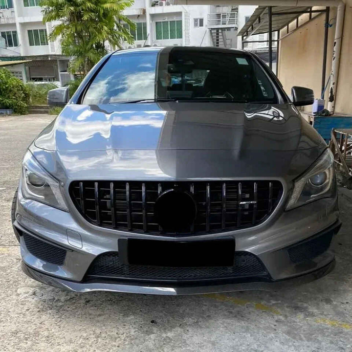 Car Craft Compatible With Mercedes Benz Cla Class W117 C117 X117 2013-2019 Upgrade Front Bumper Cla45 Amg Show Grill Gtr Black Gc W117-004 CC-1750