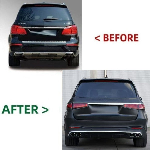 Car Craft Compatible With Mercedes Gl Gls W166 X166 2012-2016 Upgrade Facelift Convert To Gls W167 X167 2024 Gls63 Amg Amg63 Kit Bumper Grill Headlight Taillight Trunk Fender Bodykit Non Cut Version - CAR CRAFT INDIA