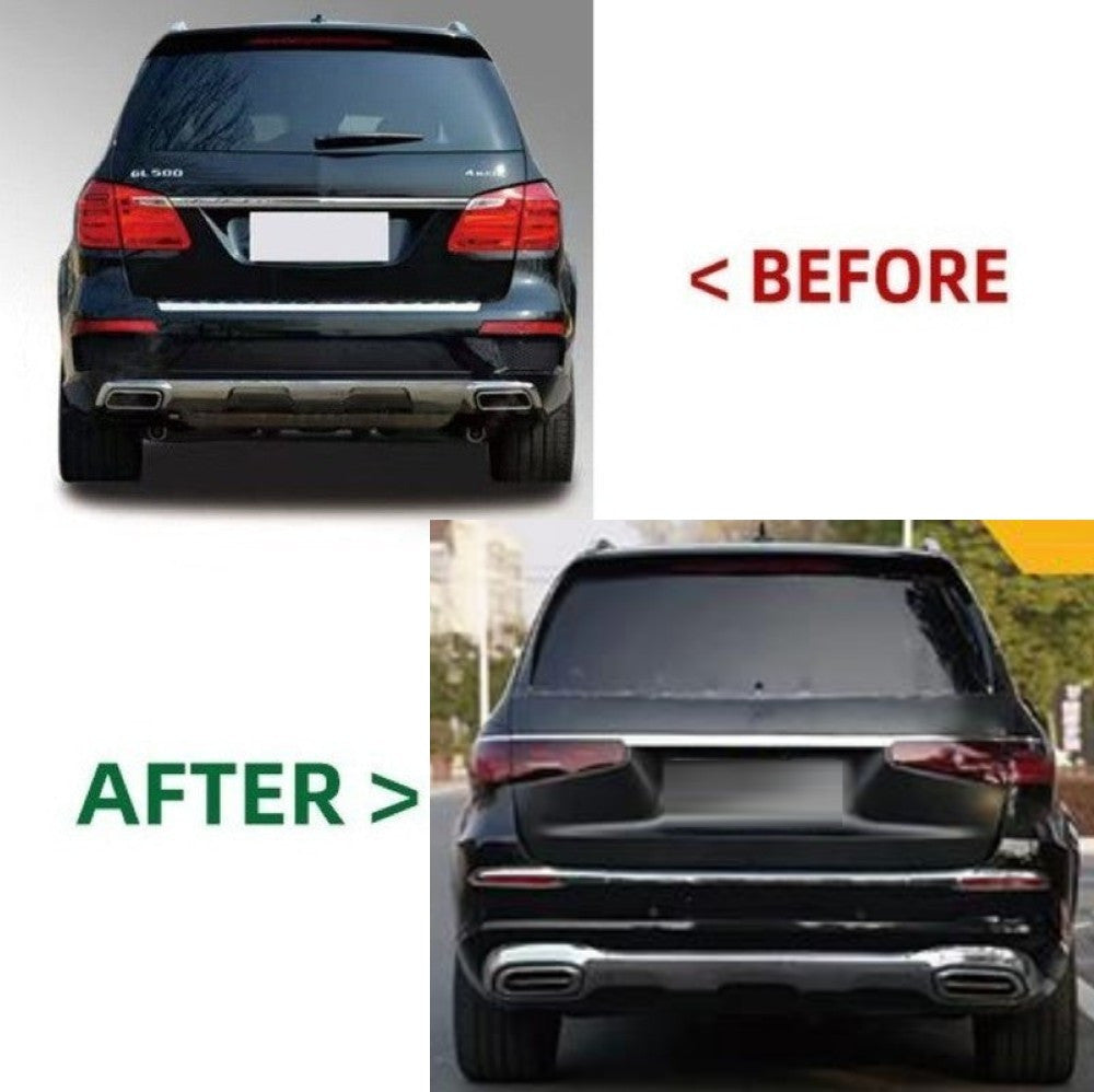 Car Craft Compatible With Mercedes Gl Gls W166 X166 2012-2016 Upgrade Facelift Convert To Gls W167 X167 2024 Maybach Kit Bumper Grill Headlight Taillight Trunk Fender Bodykit Non Cut Version - CAR CRAFT INDIA