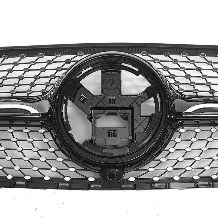 Car Craft Compatible With Mercedes Benz Gle W167 X167 Coupe Lci 2023+ Front Amg Bumper Show Grill Silver