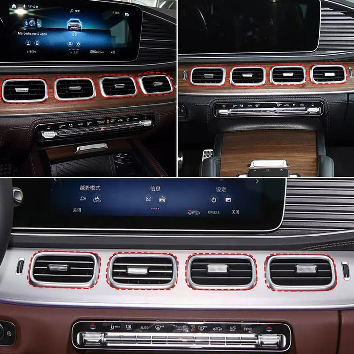 Car Craft Compatible With Mercedes Benz Gle Gls Class W167 X167 2019-2026 Car Front Ac Air Conditioner Vent Grille Outlet Trim Cover Frame Middle No 4 1676802402-4