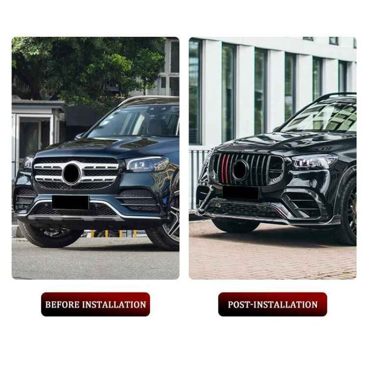 Car Craft Compatible With Mercedes Benz Gls W167 X167 2019-2025 Amg Bumper Brabus B900 Bodykit Real Carbon Fiber Grill Splitter Skirts Spoiler Front Rear Lip Diffuser Exhaust Tip Canard - CAR CRAFT INDIA