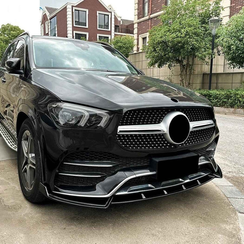 Car Craft Compatible With Mercedes Benz Gle Class W167 X167 C167 2019-2023 Amg Line Front Bumper Lip Splitter Skirts Zst-1083 Cf Carbon Fiber Look - CAR CRAFT INDIA