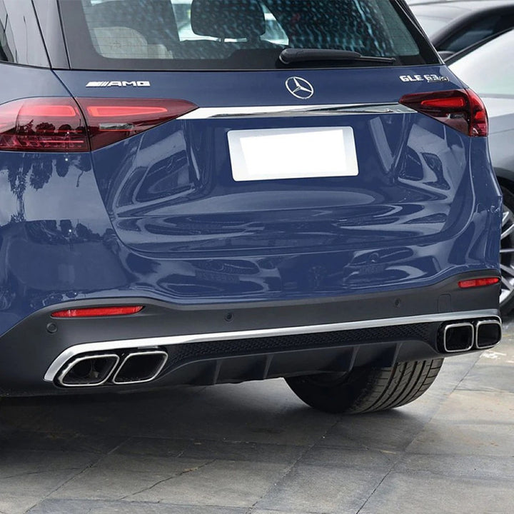 Car Craft Compatible With Mercedes Benz Gls Gle W167 X167 2019-2025 Amg Exhaust Tip Pipe Dual Black Gc W167-010 - CAR CRAFT INDIA