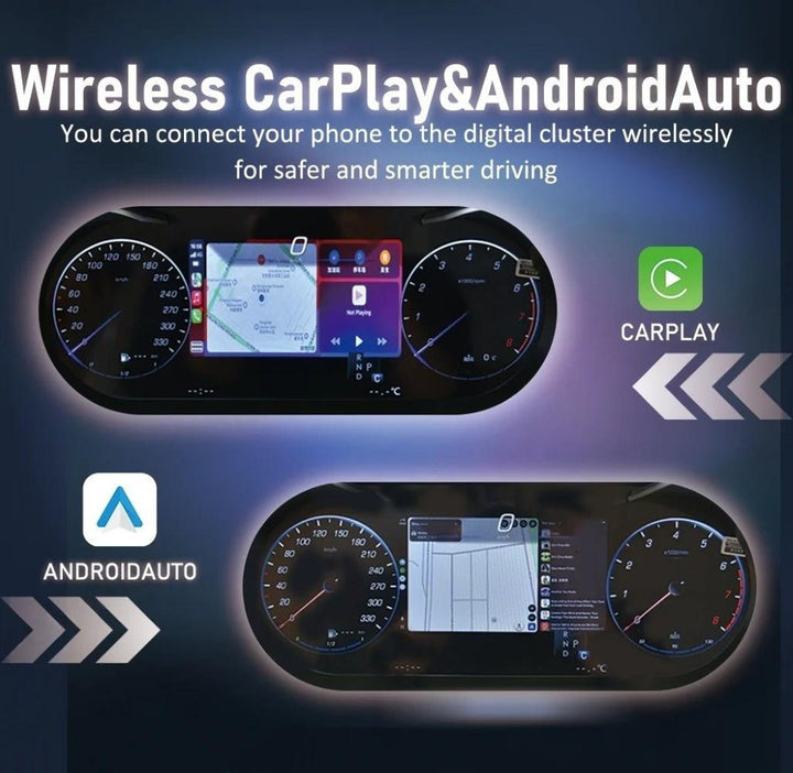 Car Craft Compatible With Mercedes Benz A Class W176 Gla W156 X156 Cla W117 C117 2014-2019 Lcd Led Digital Speedometers Cluster Meeter Display Screen Instrument Panel Player With Carplay And Android Auto