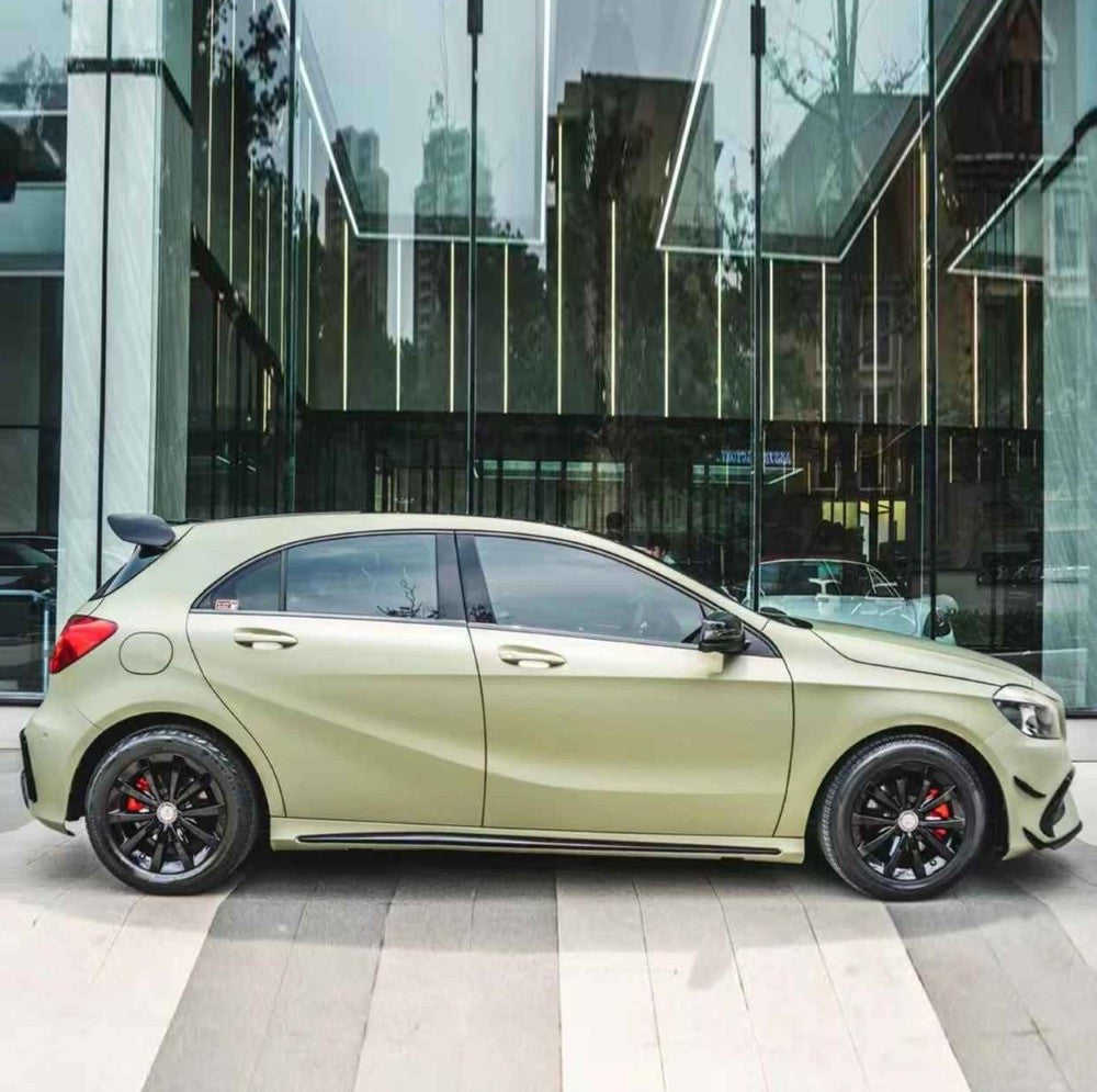 Car Craft Compatible With Mercedes Benz A Class W176 2012-2016 Side Skirt Splitter Running Board Upgrade Convert To Amg Amg45 Side Skirt GC W176-008