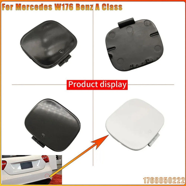 Car Craft Compatible With Mercedes Benz A Class W176 2013-2018 Car Rear Bumper Tow Towing Tochan Hook Cover Cap Unpainted 1768850222