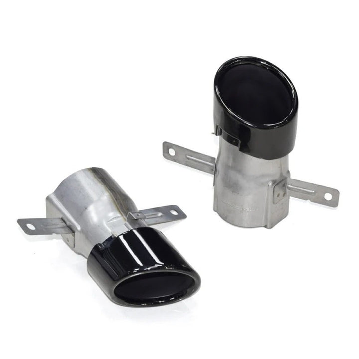 Car Craft Compatible With Mercedes Benz A Class W177 2018-2024 Rear Bumper Upgrade Convert To Amg Amg45 Exhaust Tip Pipe Single Black W177-012