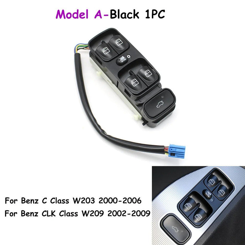 Car Craft Compatible With Mercedes Benz C Class W203 2000-2006 Clk Class W209 2002-2009 Car Interior Power Master Window Switch Regulator Main 2038210679 Model A