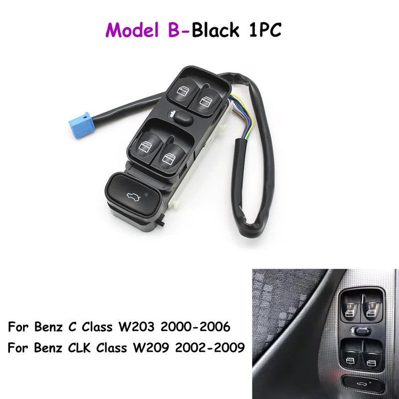 Car Craft Compatible With Mercedes Benz C Class W203 2000-2006 Clk Class W209 2002-2009 Car Interior Power Master Window Switch Regulator Main 2038200110 Model B